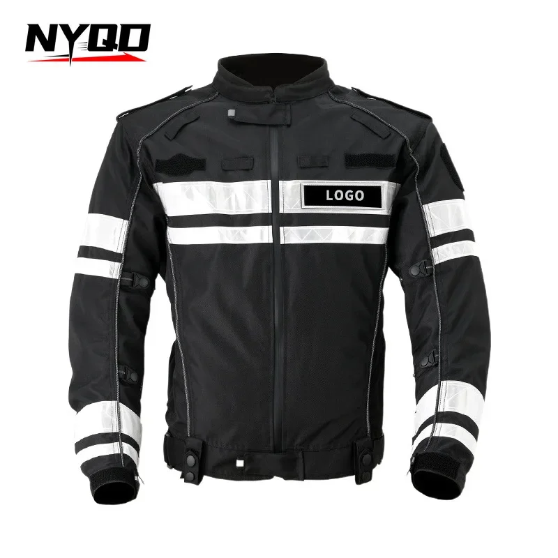 Autumn and Winter Cycling Clothing Warm Motorcycle Anti Cold Lobster Clothing Reflective Anti Fall Windproof Waterproof