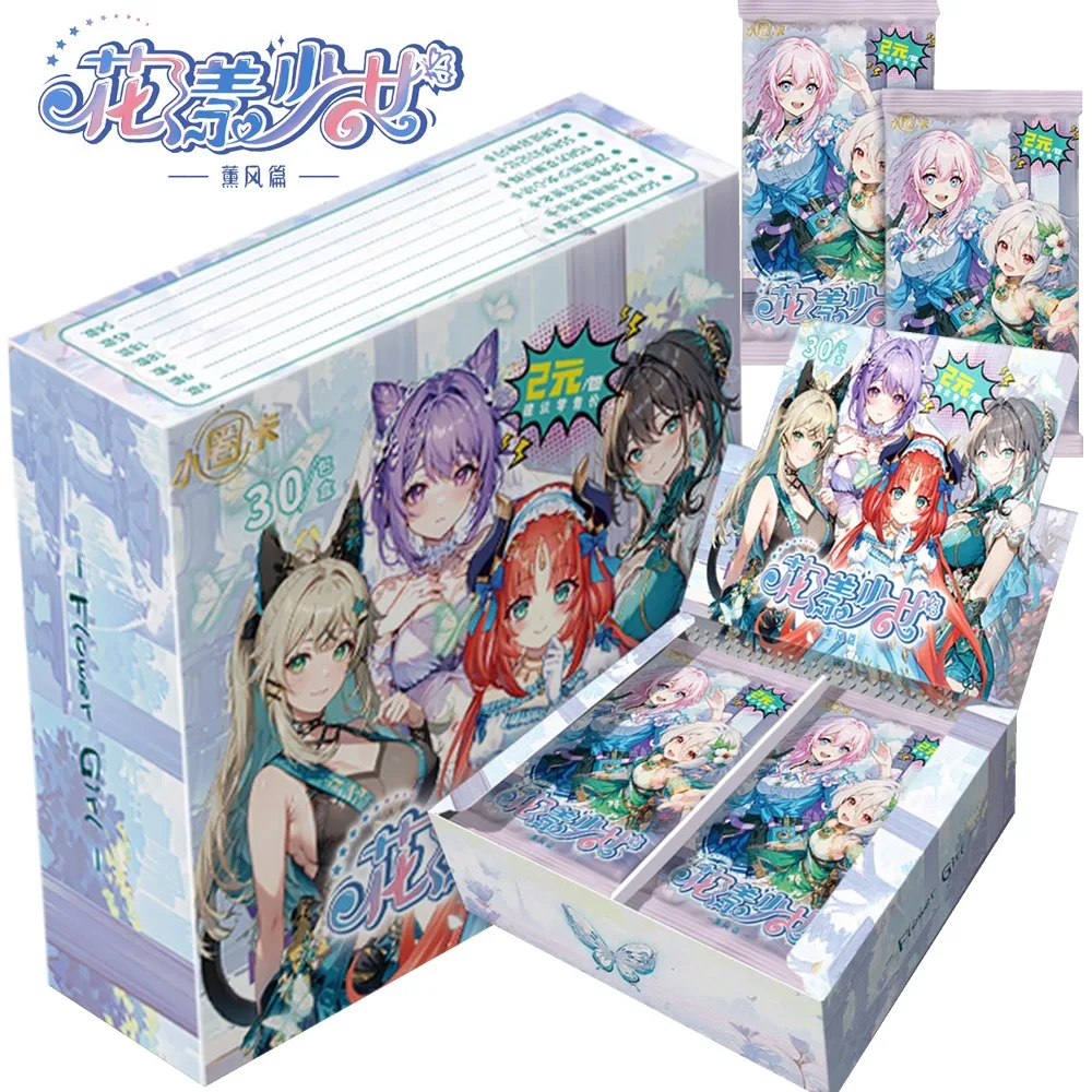 Flower Girl Collection Cards Goddess Story Anime Girl Party Beautiful Color Limited PR Card Doujin Toys and Hobbies For Children