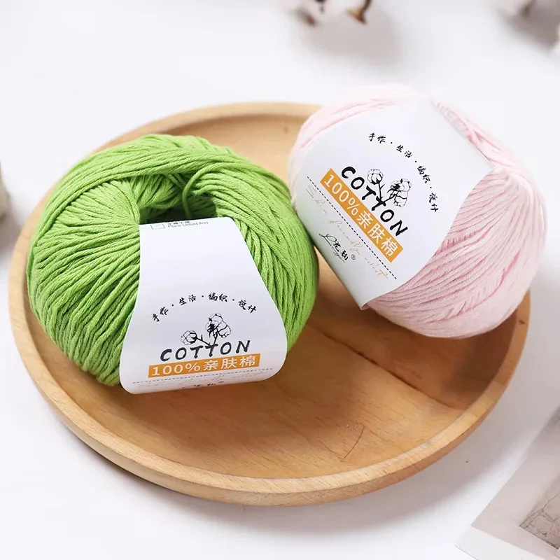 50g Organic Cotton Yarn Hand Knitting knit line for Sweaters Gloves Scarves Hats 1Pc 125 m (136 yrd) (1.76 oz)