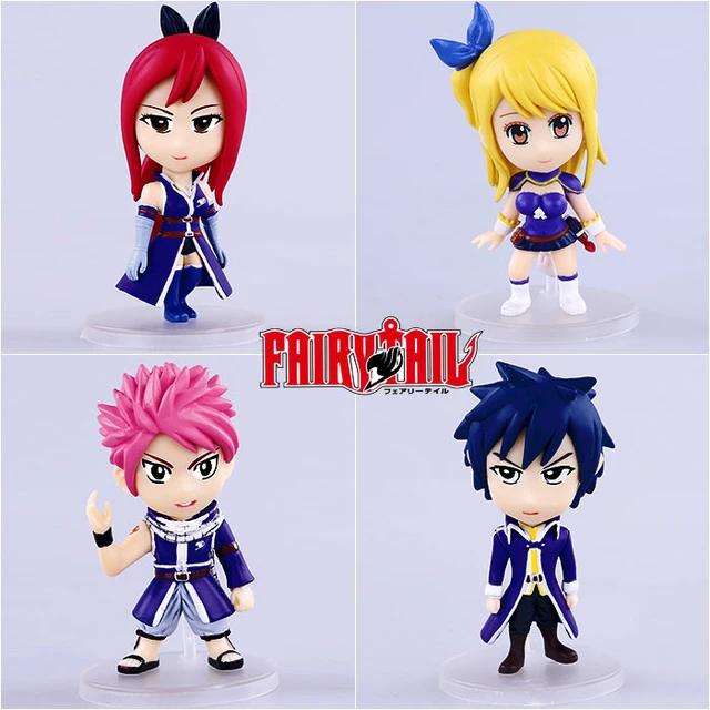 4pcs/set Anime Fairy Tail Characters PVC Action Figure Model Toy -  AliExpress
