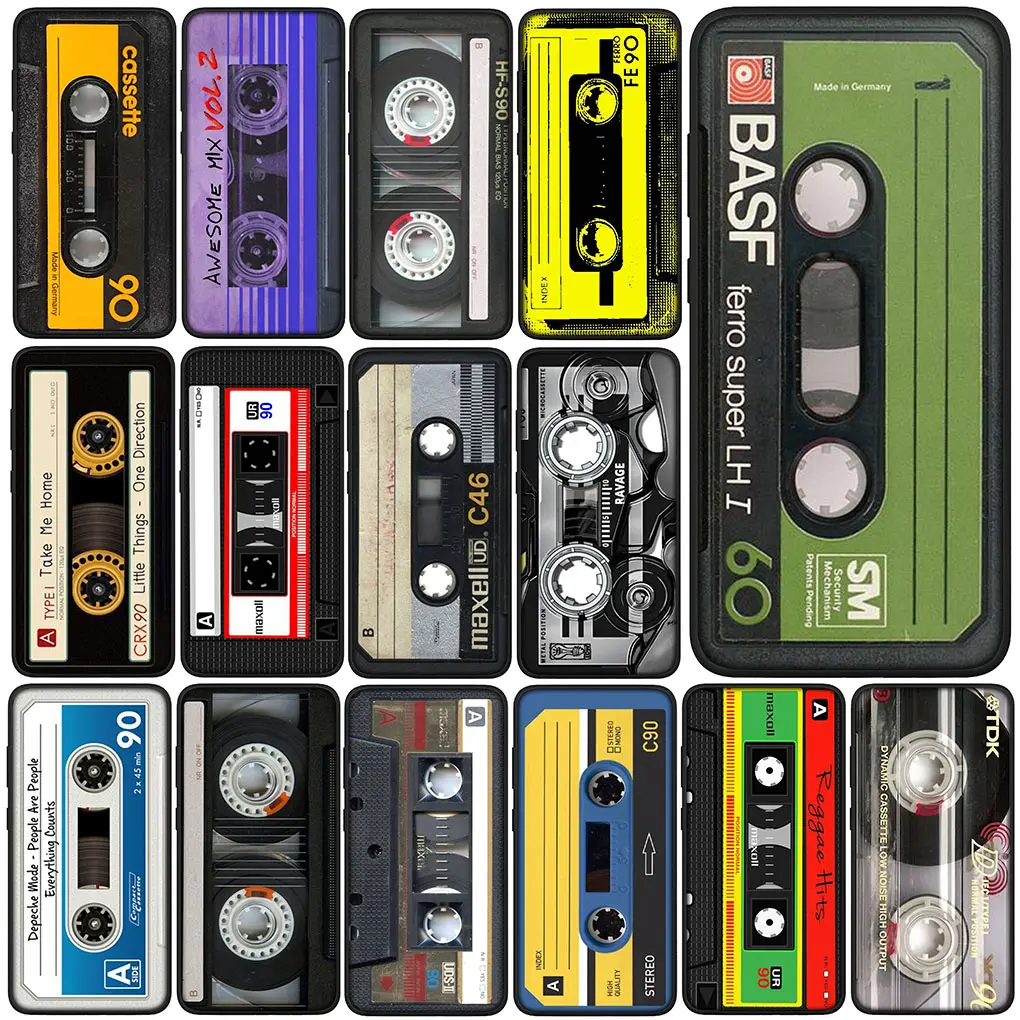 Retro Cassette Tape Design Soft Phone Cover Case