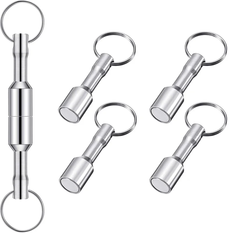 Portable Strong Magnetic Weight Pendant Magnet Metal Identifier Metal Recycling Tester Tools With Key Chain Multifunctional metal magnet keyring