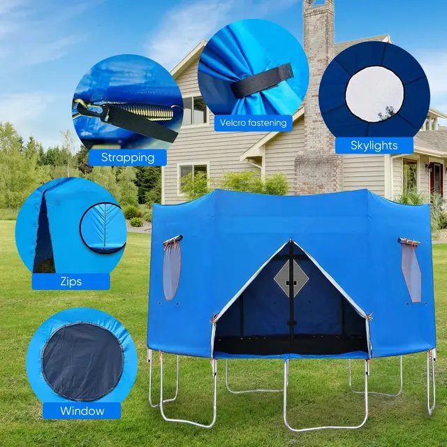 10ft Trampoline Trampoline Top Shade Cover, 6ft 8ft 10ft 12ft Outdoor Trampoline Cover, Sun Protection Net, Easy To Install, Sun Shade Cover For Trampoline Shade Cover