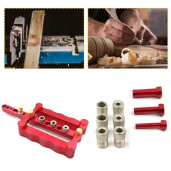 Gabarit de chevilles auto centrant 6/8/10mm, goujon métrique, localisateur de poinçon d'arrêt réglable, outils de perçage pour outil de travail du bois 