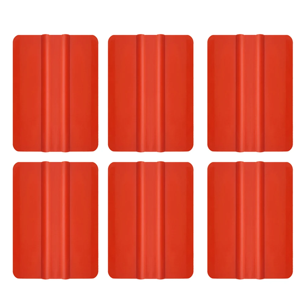 6 Pezzi Di Plastica Rossa Vinile Car Wrap Tergipavimento 3M Stick Wrapping Tergipavimento Window Tint Tools Manufacturing 6 A76