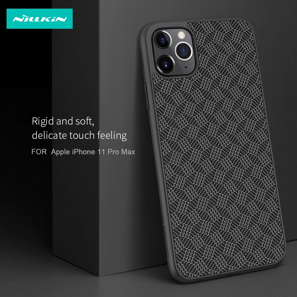 

For iPhone 11 Pro Max Case NILLKIN Soft TPU Silicone Frame Hard PC Back Phone Shockproof Back Cover for iPhone11 Pro Max