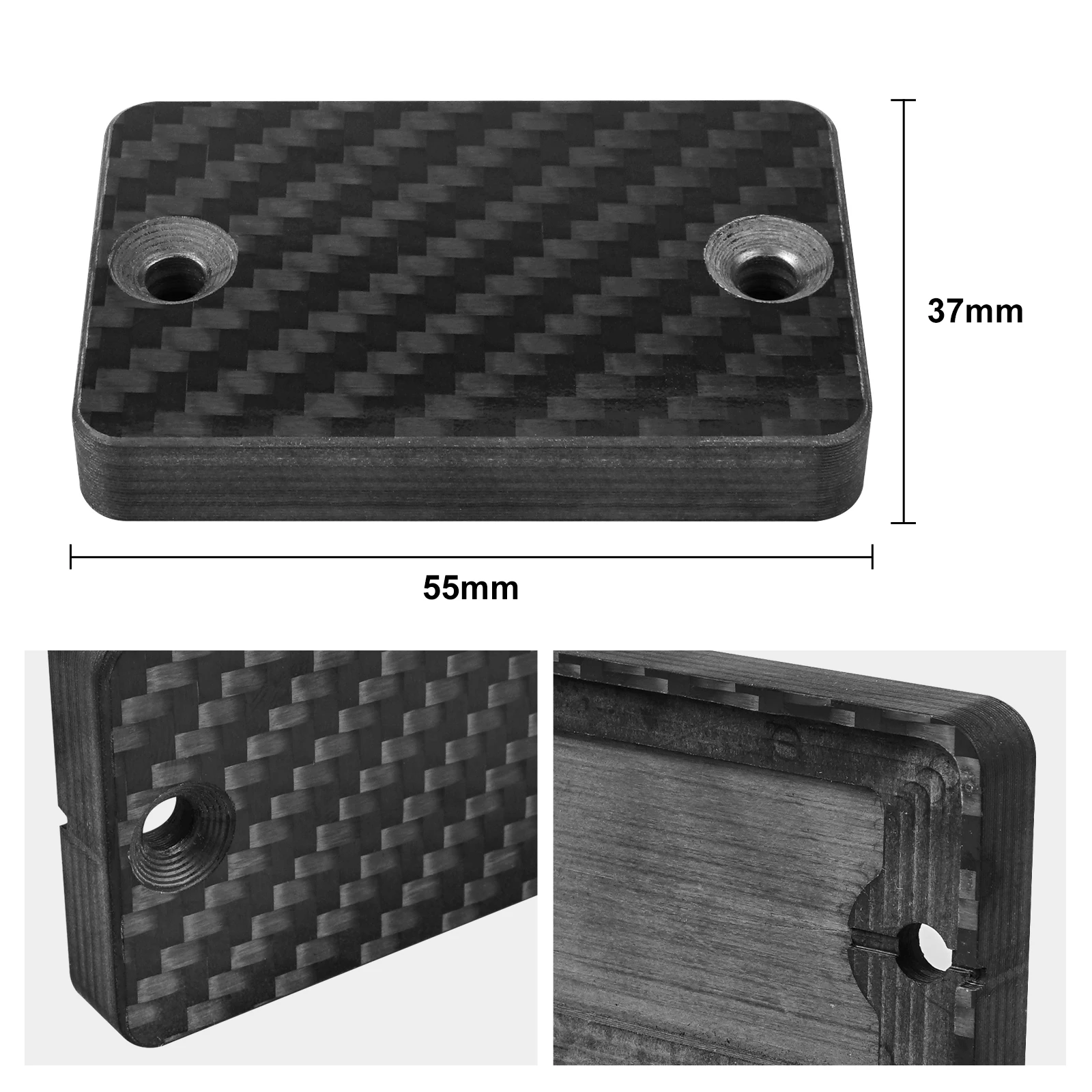 ATV Carbon Vorderradbremsbehälterabdeckung für Yamaha Raptor 700 250 125 Grizzly 550 700 KODIAK Honda TRX 450R 700XX 250X 400X – Detail 4