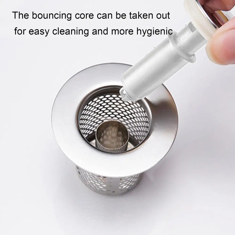 Description Picture 5 of itemPop-up Floor Drain Filter Multifunctional Bouncing Core Basin Drain Plug Hair Catcher Shower Sink Filter Bathroom Accessories