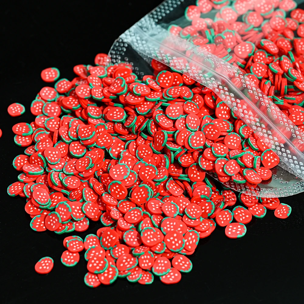 Lot De 1000 Stickers 3D Pour Ongles – Pâte Fimo, Motifs Fruits, Multicolore, Neuf