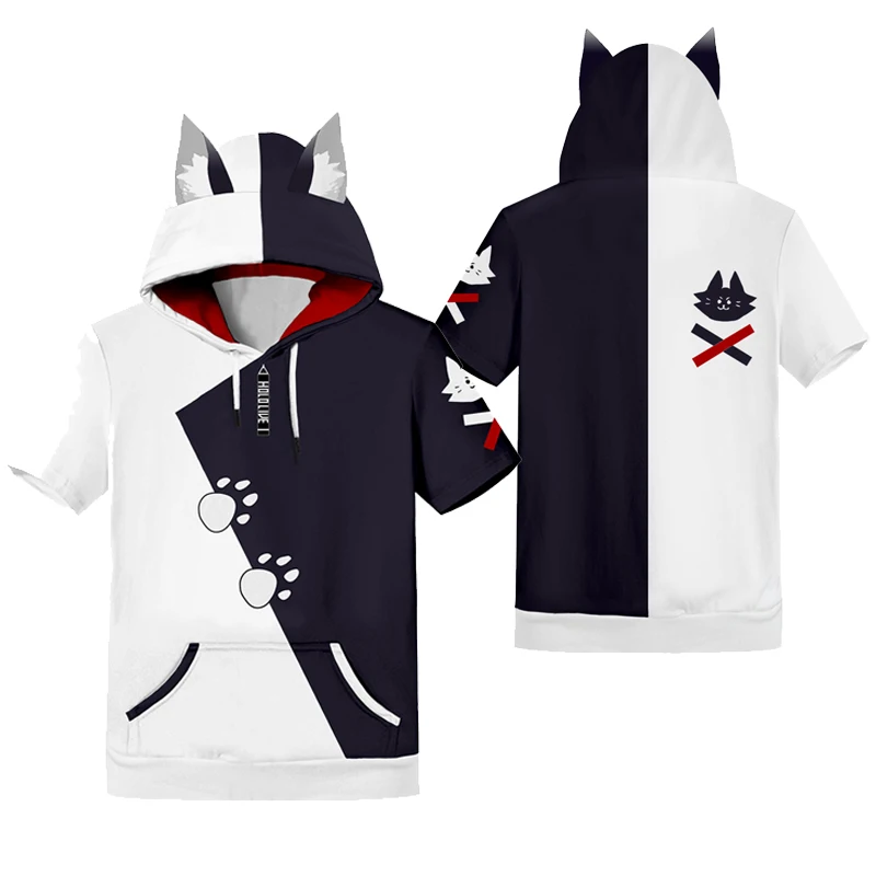 

Ookami Mio Hololive Cosplay 3D Print T-Shirt Hood Short Sleeve Shirt Tee Hoodie For Adult Casual T-shirts Men Women Summer Cloth