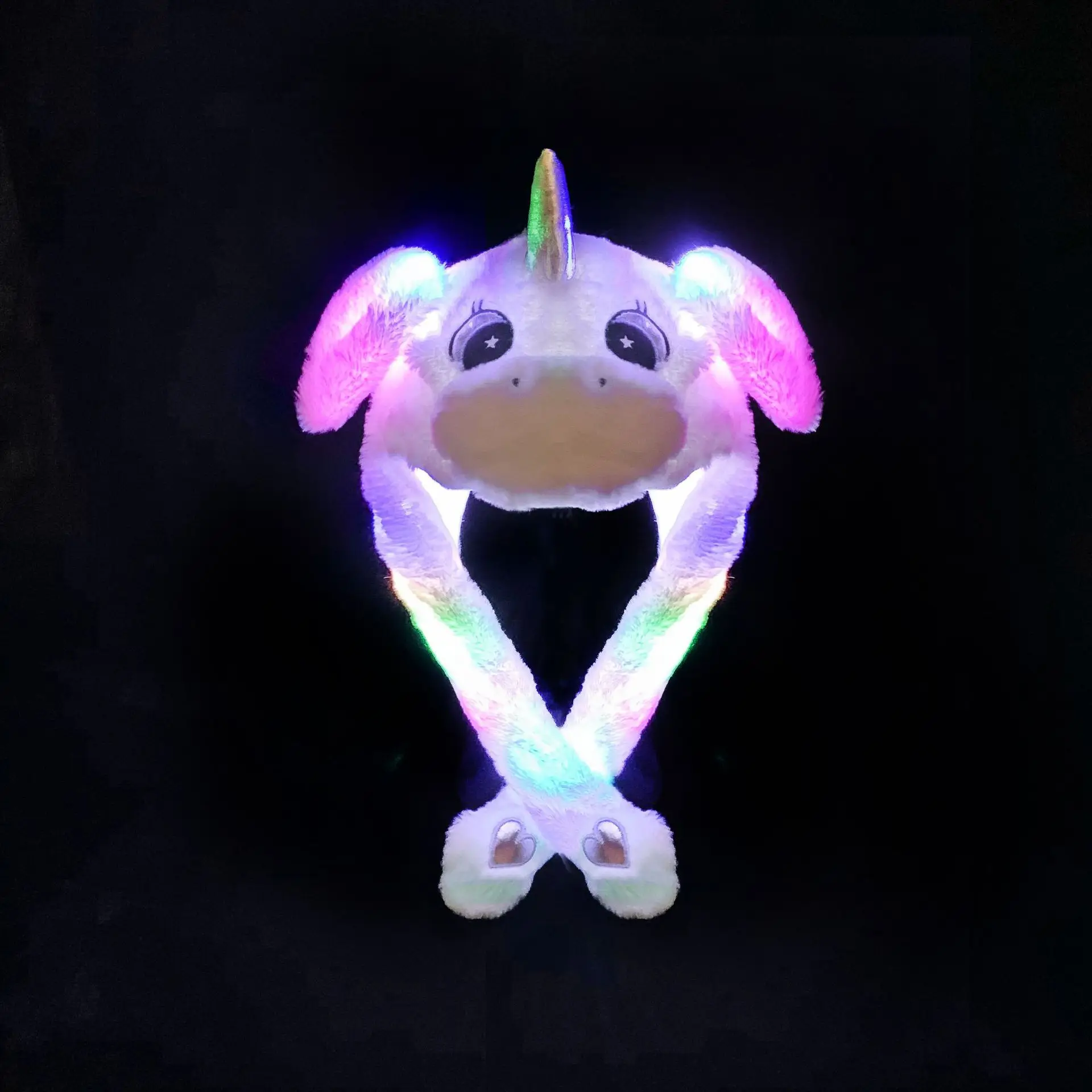 newborn socks for babies Glowing Plush Ear Moving Jumping Rabbit Hat Funny Glowing Ear Moving Bunny Hat Cosplay Christmas Party Hat 5-18 Years and Adult best baby accessories of year Baby Accessories