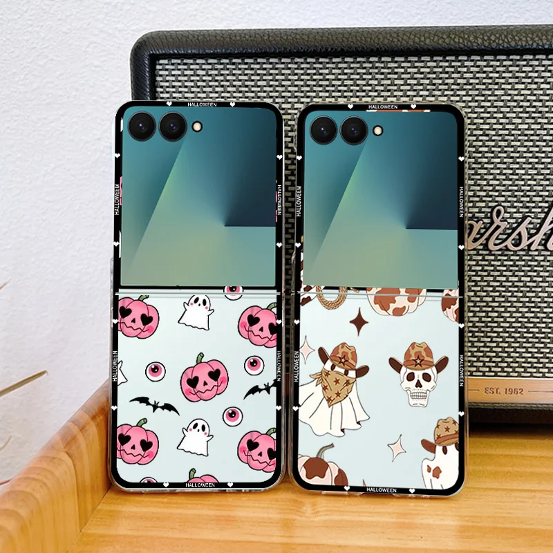 Funny Halloween Ghost Pumpkin Monster Clear Phone Case