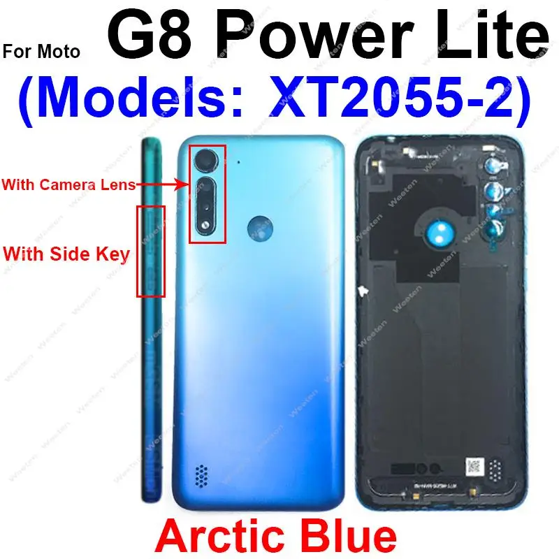 Задняя крышка батарейного отсека для Motorola Moto G8 G8 Play G8 Plus G8 Power Lite, Бразильская версия, задняя крышка батарейного отсека (art.: 3920b44de17eb) - 3920b44de17eb