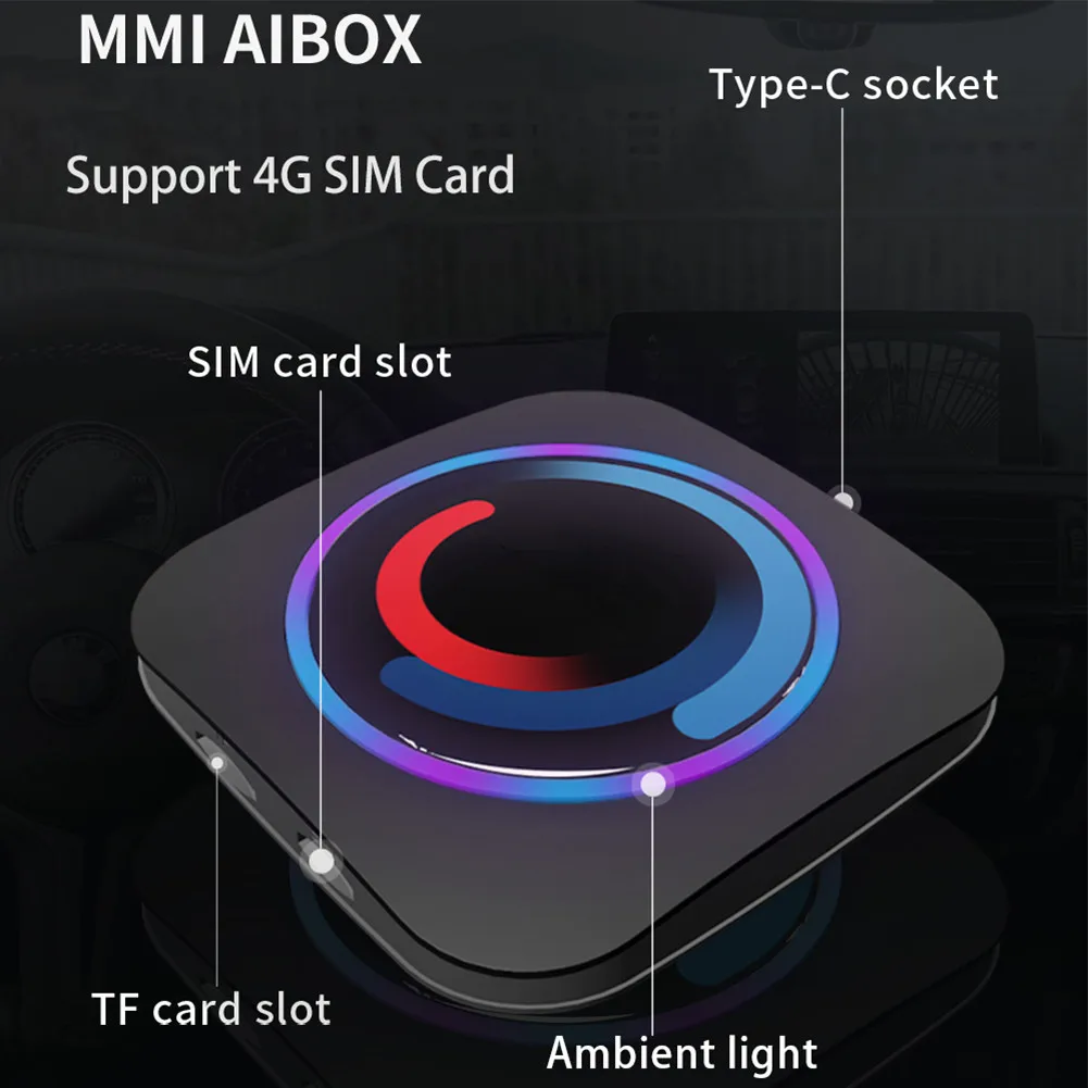 

1x For BMW Wireless CarPlay Box Support Global 4G SIM Card 8-core 2.3GHz Chip Available With Play Store 4G+64G Memory+storage