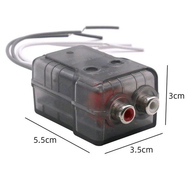 High Level Speaker Signal To Low Level RCA Adapter Car Audio High To Low Subwoofer Converter 6