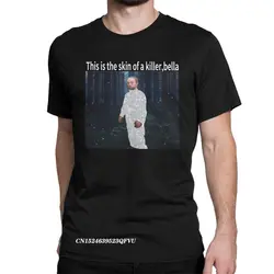 Vintage This Is The Skin Of A Killer T-Shirts For Men Crew Neck Tshirt Robert Pattinson Standing Meme Tee Shirt Summer Tops