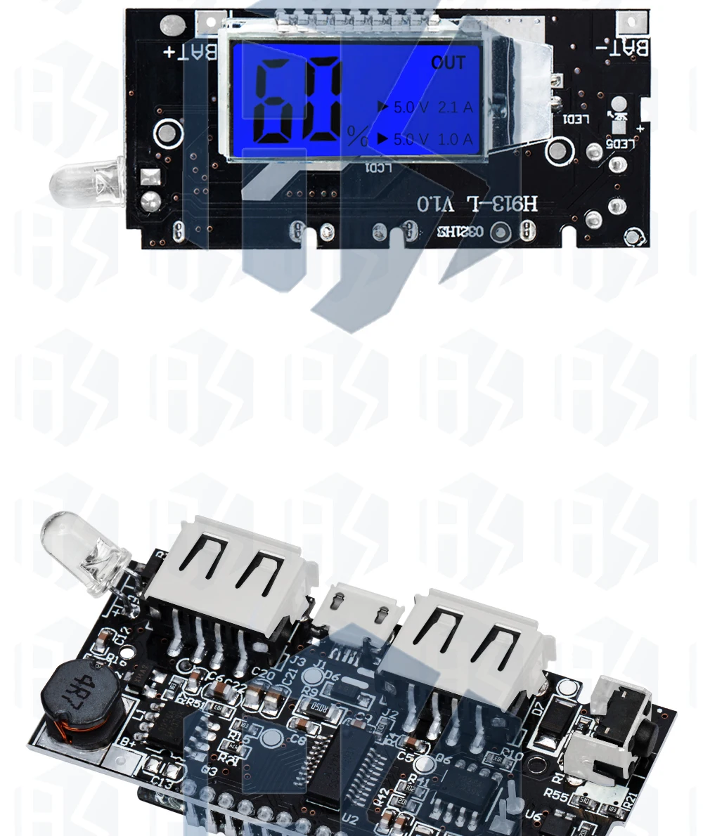 Dual USB 5V 1a 2.5a Mobile Power Bank 2,1 Batterie ladegerät Platine Power Modul Zubehör für Telefon DIY neue LED LCD-Modul platine – Detail 7