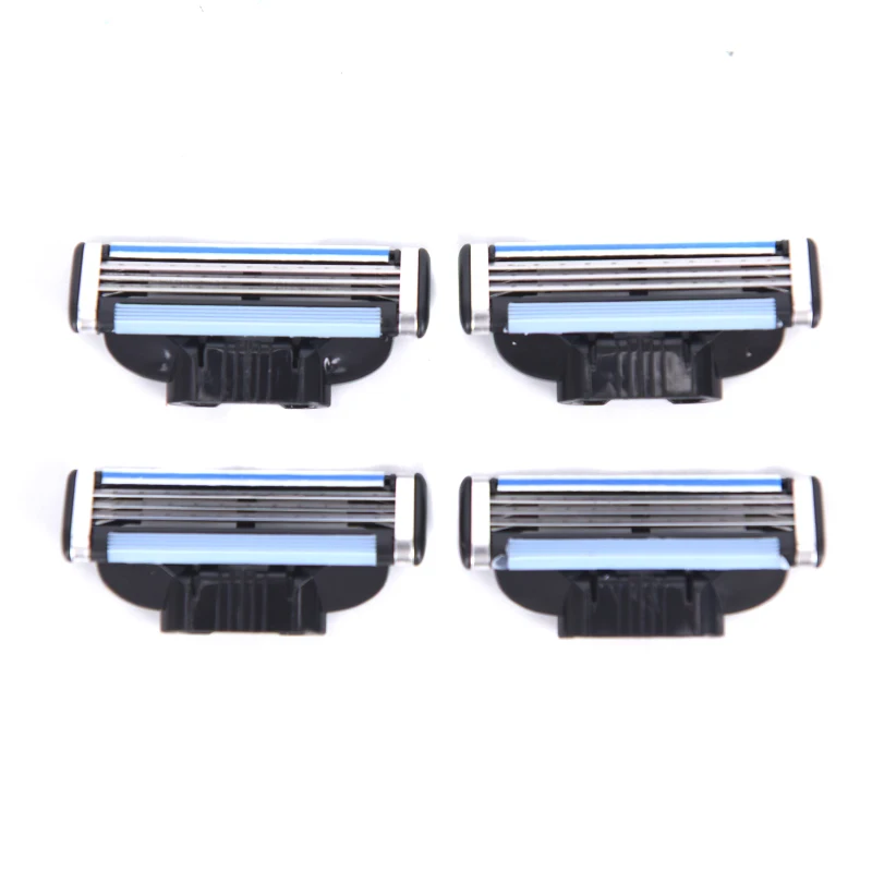 

Mach 3 Cartridges Manual Razor Blades Shaving Three-layer Razor Blades 4Pcs