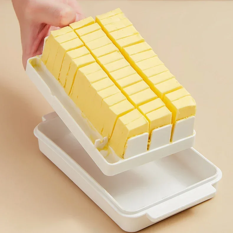 Butter Cutter and Storage Box with Transparent Lid