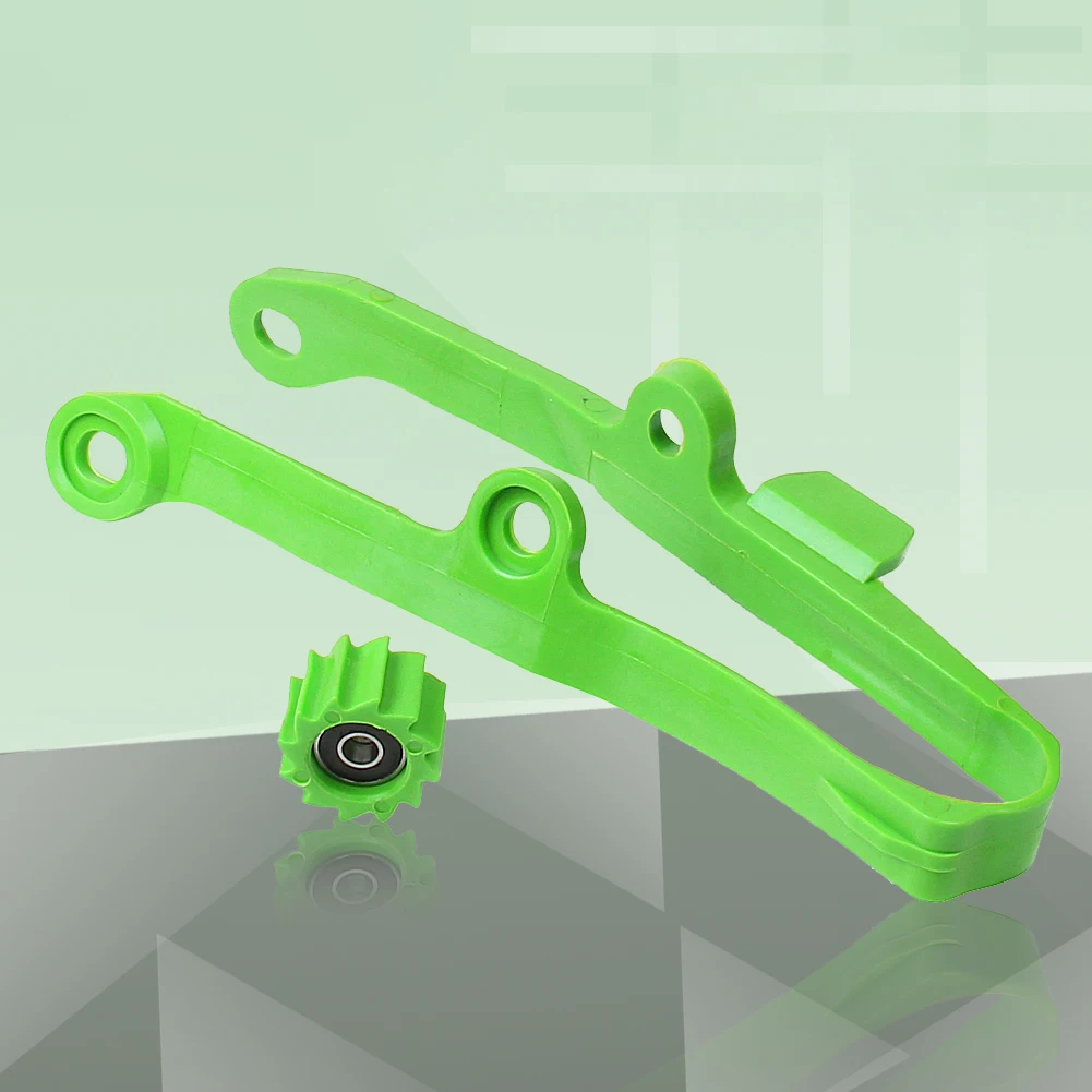 Motorcycle Green Chain Slider Guide Swingarm Roller Set Kawasaki KX250F KX450F KXF250 KXF450 KLX 450 Motocross Accessories