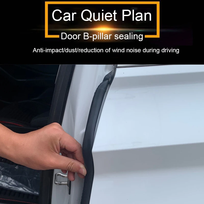 Car Door Rubber Seal Strip 2pcs Filler Weatherstrip Edge Rubber Sealing For  B Pillar Protection Front Auto Door Sealant For Car - AliExpress