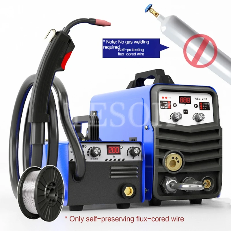 Small Laser Handheld Welding Machine Mini Gas Protection Small NBC-280 Carbon Dioxide Gas Protection 2.2m Integrated Welding Gun 4