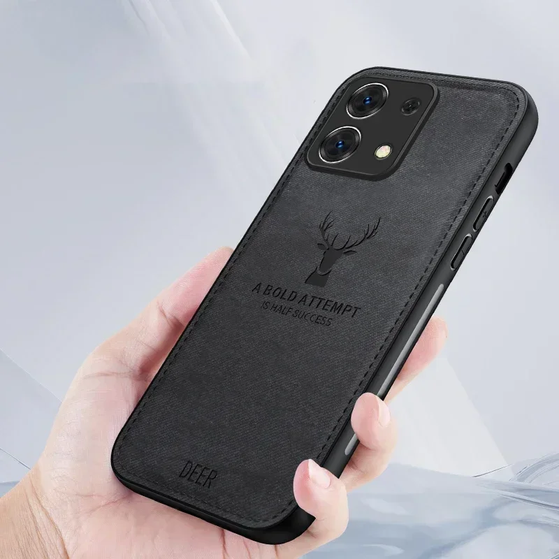 Luxury Business Fabric Deer Pattern Shockproof Case with Full Lens Protection