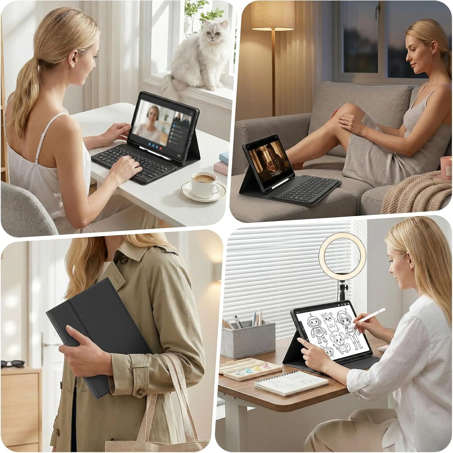 Enhanced Title: 

Versatile Keyboard and Mouse Case with Pencil Holder