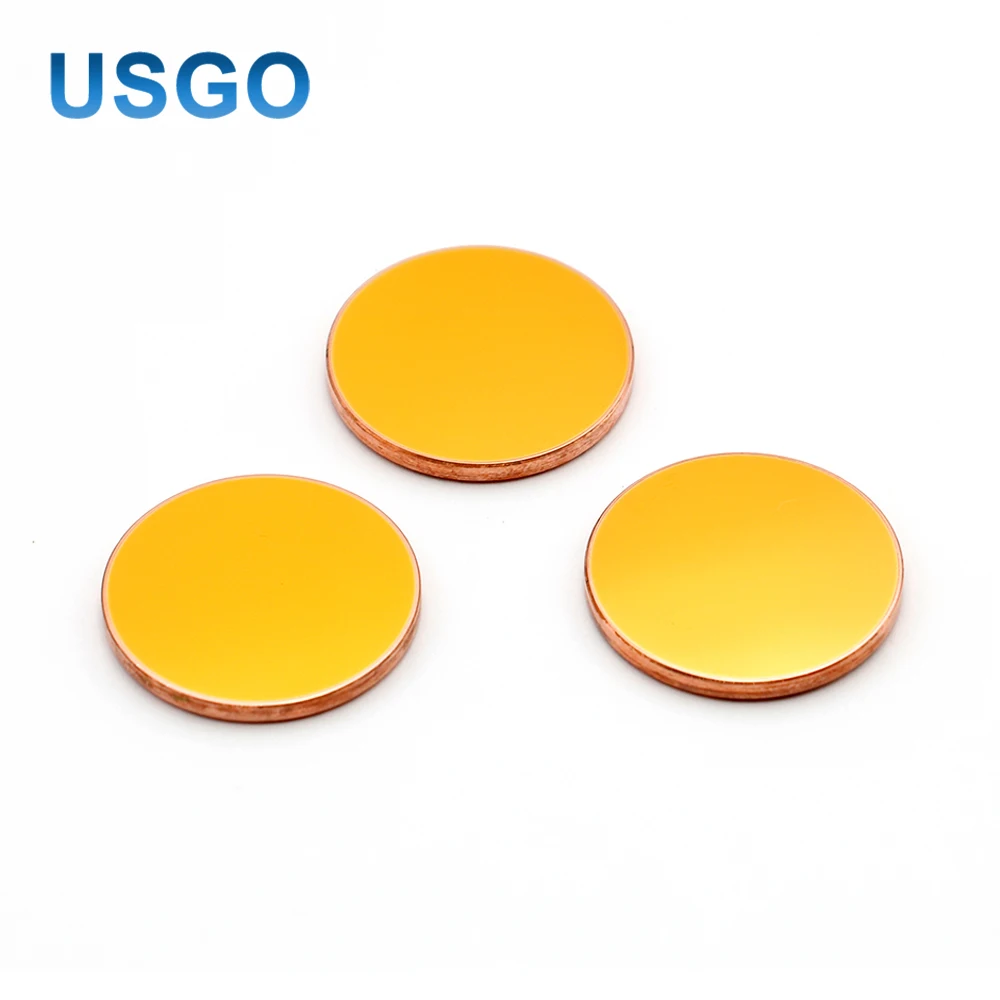 USGO 1/3pcs 구리 반사 거울 직경 20 25 30mm Co2 레이저 절단 및 조각 기계용 Cu 레이저 거울