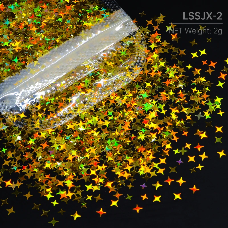 Holographic Gold Butterfly Glitter for Crafting and DIY Projects
