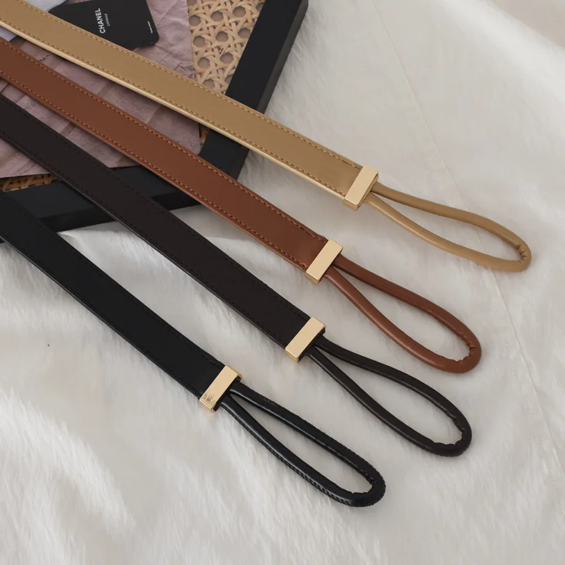 Ceinture Femme Tressée Cuir Et Corde - Longueur 115 Cm Réglable, Pour Jeans, Robes, Jupes, Taille 70-95 Cm - 4
