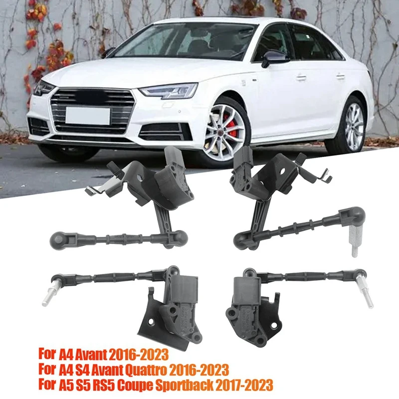 

4Pcs Front & Rear Suspension Height Sensor For A4 S4 A5 RS5 S5 16-23 Headlight Level Sensor 8W0941286E 8W0941309C Parts