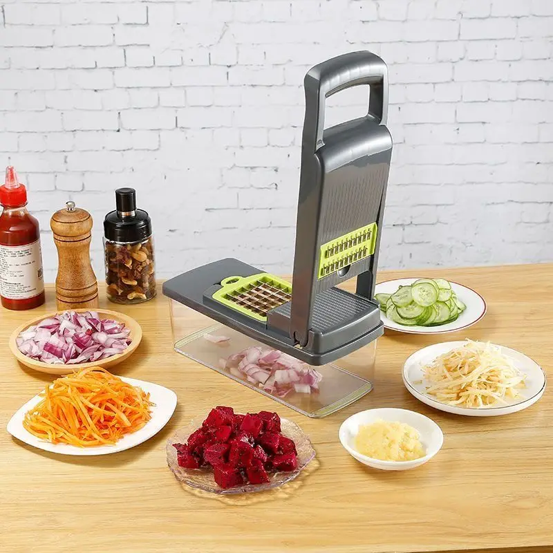 Cocina14/16 in 1 Multifunctional Vegetable Chopper Slicer Shredder with Basket Fruit Slicer Potato Shredder Carrot Grind Gadgets vegetable chopper and slicer