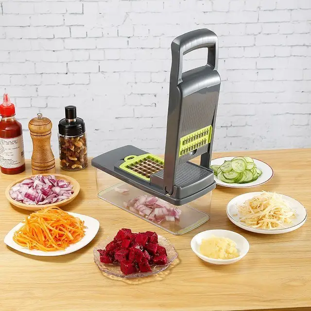 Cocina14/16 in 1 trituratore multifunzionale per affettatrice per verdure con cestello affettatrice per frutta trituratore per patate gadget per macinare carote 5