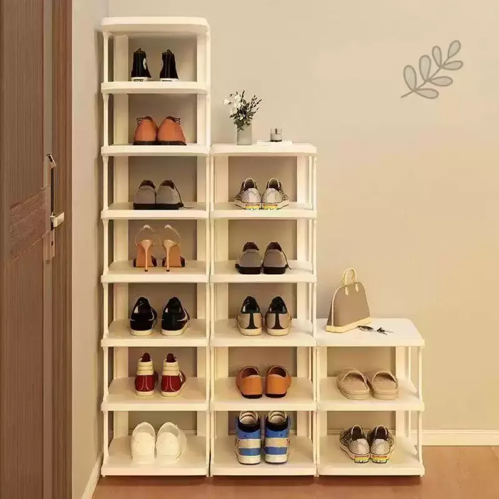 4-8 Layer Wall Corner Shoes Cabinet Doorway Multi-layer Shoe Storage Rack Space Bedroom Saving Foldable DIY Shoe Storage Rack