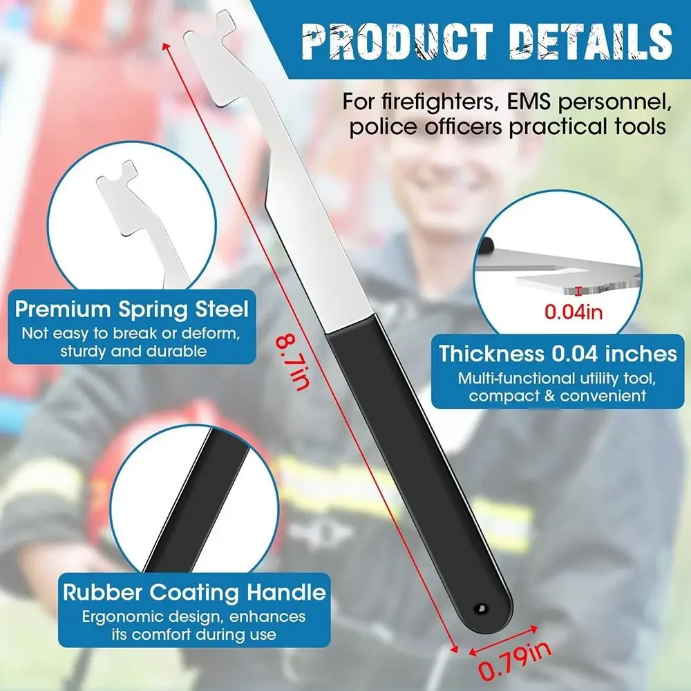Stainless Steel Firefighting Tool Multifunctional Door Seam Manual Firefighter Lock Opener Hand Tools Firefighting Tool Multipurpose Tool Multi Purpose Tool