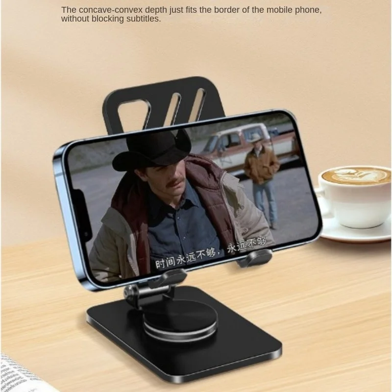 Carbon Steel Can Be Rotated 360 Degrees Mobile Phone Stand Metal Desktop Portable Folding Watch Movies  Catch Up Live Lazy Stand