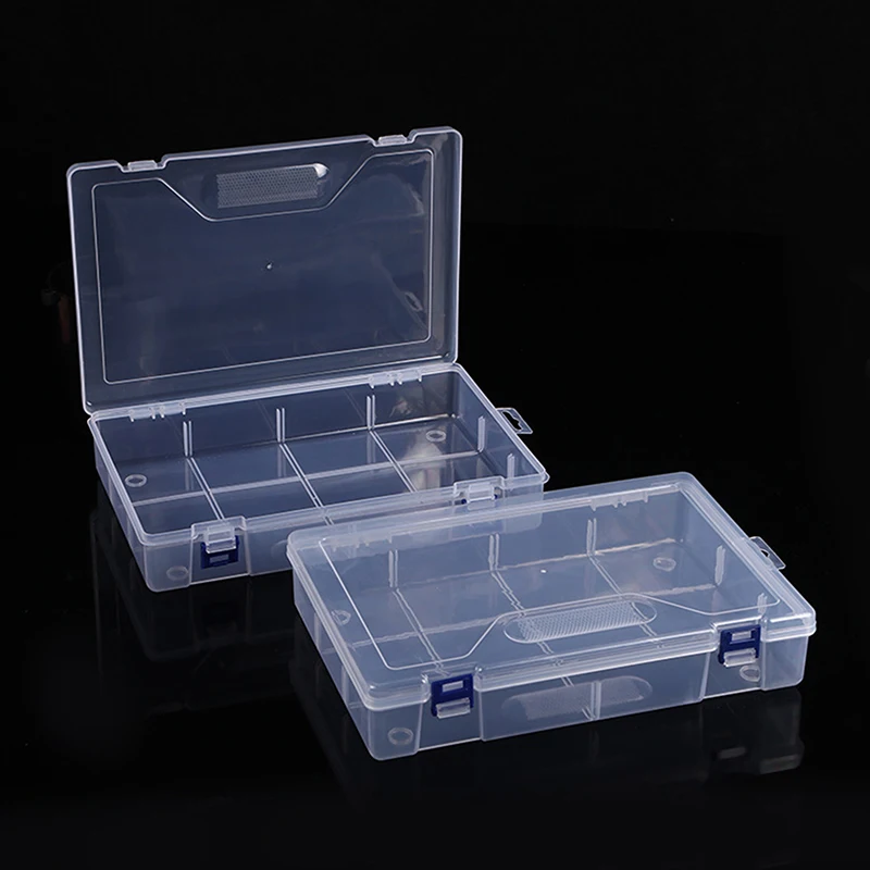 

Transparent Plastic Storage Box For Small Component Jewelry Tool Box Bead Pills Organizer Nail Art Tip Case Container