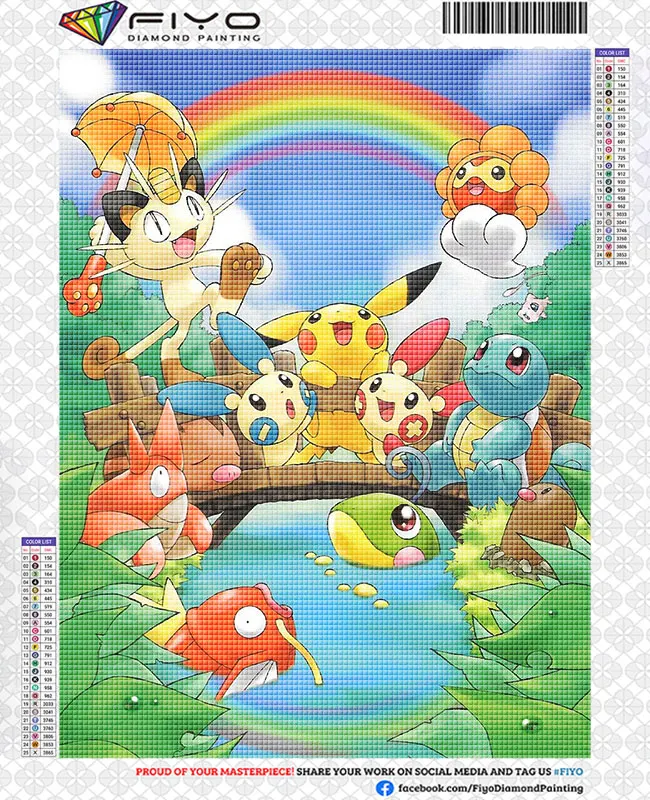 5D DIY Diamond Painting Cartoon Pokemon Cross Stitch Full Round/Square  Diamond Embroidery Mosaic Pictures Decor Diamond Art Gift - AliExpress