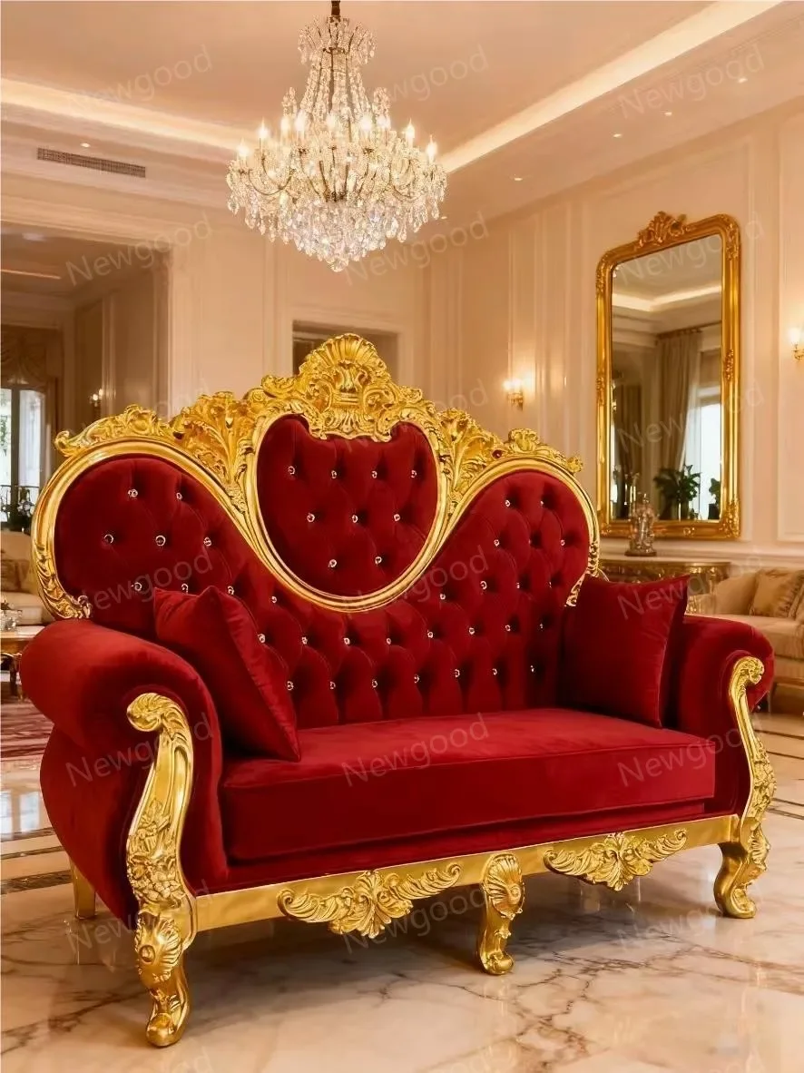 Red fabric with gold
