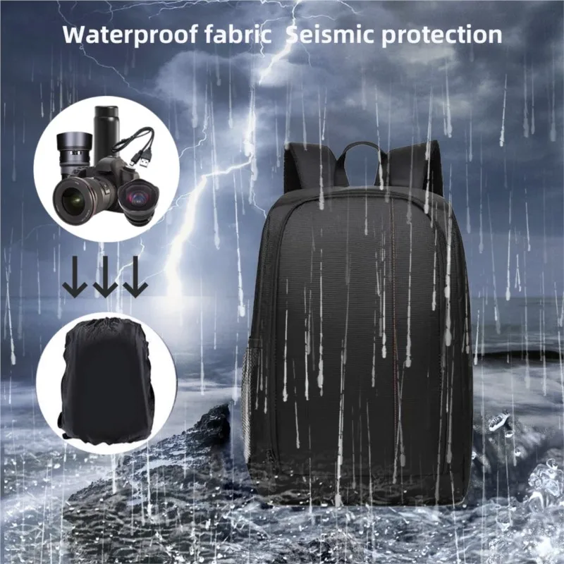 Borsa per fotocamera multifunzionale Zaino per fotografia all'aperto con obiettivo digitale Nikon Canon - immagine 2
