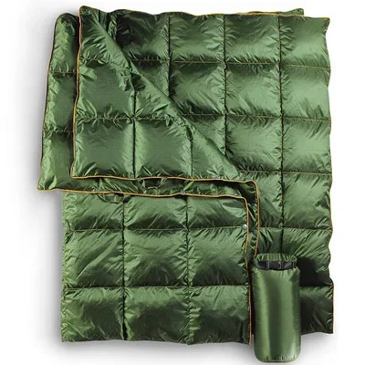 Water-resistant Lightweight Packable Puffy Outfoor Camping Hiking Travel Down Blanket