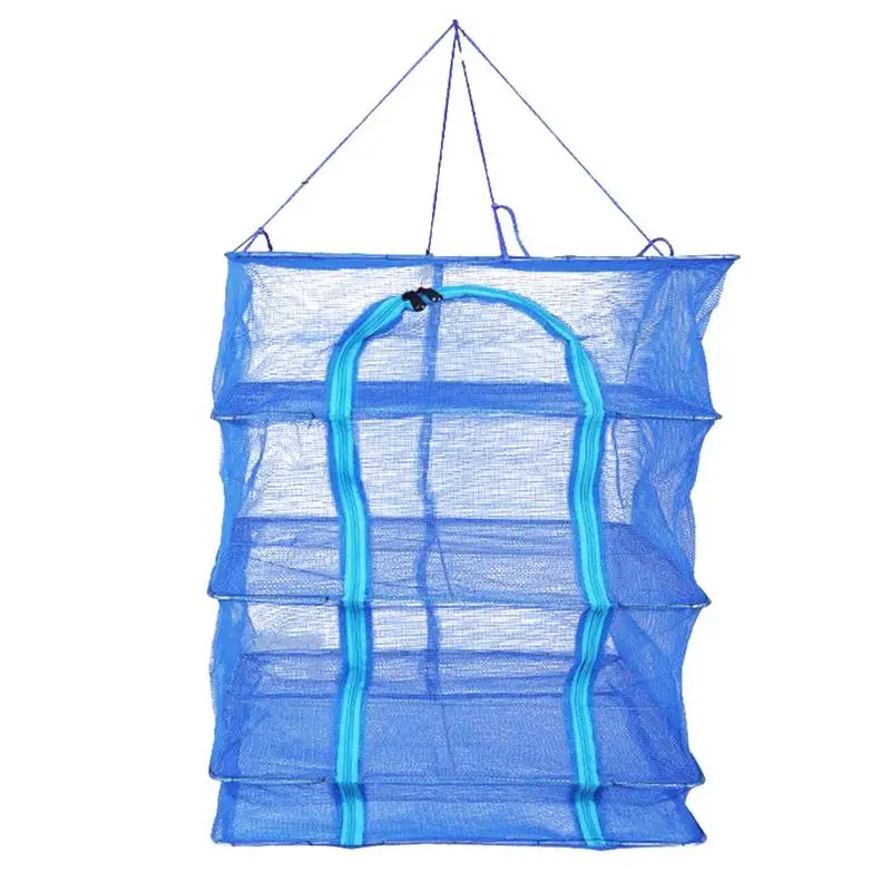 

Hanging Net For Drying Fish Drying Rack 4 Layers Folding Hanging Mesh Dryer Folding Drying Rack With Two-way Separating Zippers