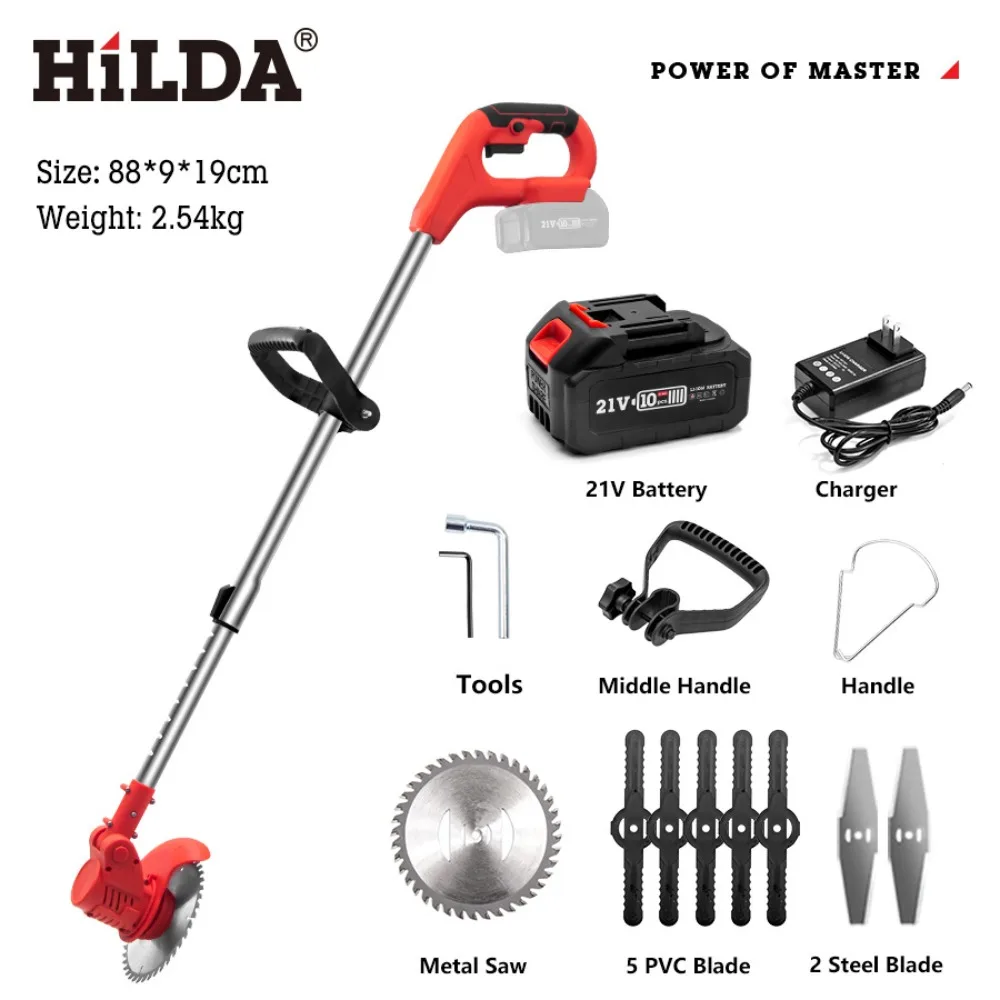 

Беспроводная газонокосилка с бесщеточным двигателем, электрический триммер для травы, телескопический ручной садовый инструмент с регулируемым углом длины