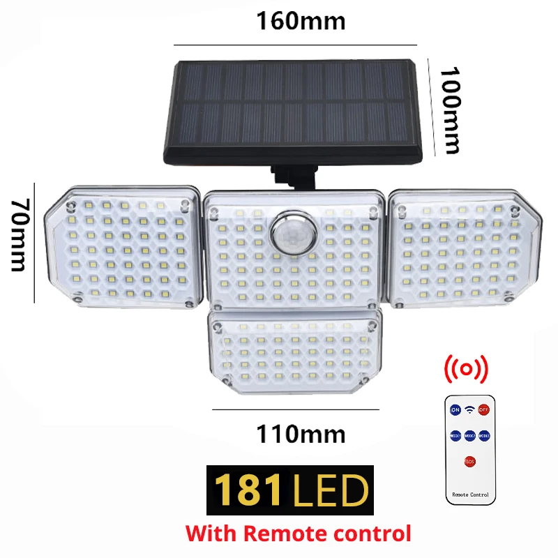 3000W 242 LED Outdoor Solar Light 4 Modes 1500W Solar Lights Lamp IPX6 Waterproof Motion Sensor Sunlight Yard Garden Street Lamp solar lantern lights Solar Lamps