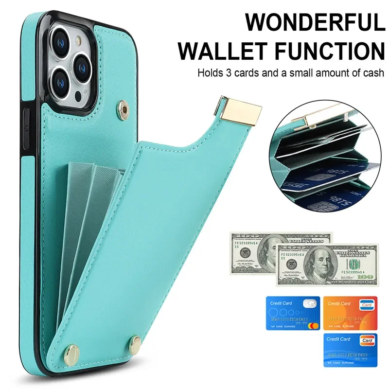 Premium Flip Leather Wallet Phone Case with Card Slots Cover