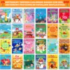 24Pack Small Coloring Books for Kids with 24 Stacking Crayons Set Bulk Coloring Books for Kids Ages 2-4, 4-8, 8-12 Mini Coloring 2