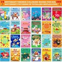 24Pack Small Coloring Books for Kids with 24 Stacking Crayons Set Bulk Coloring Books for Kids Ages 2-4, 4-8, 8-12 Mini Coloring 2