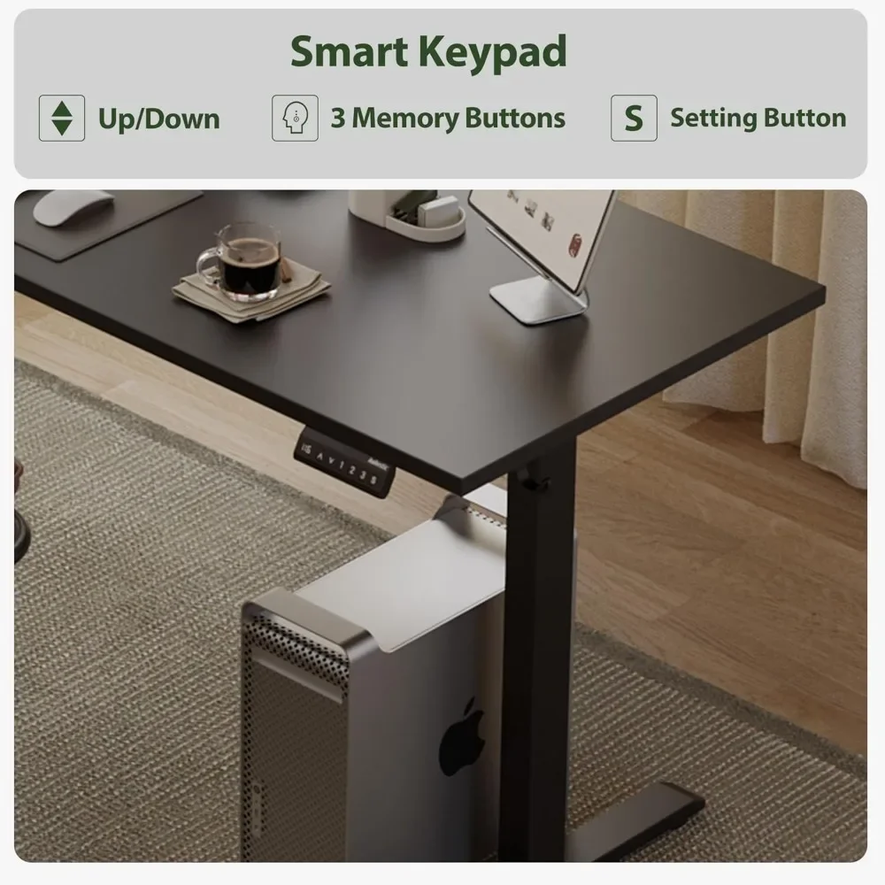 NEW-L Shaped Standing Desk Adjustable Height, Electric Corner Standing Desk, 63 x 55 inch Sit Stand Computer Table with Splice B