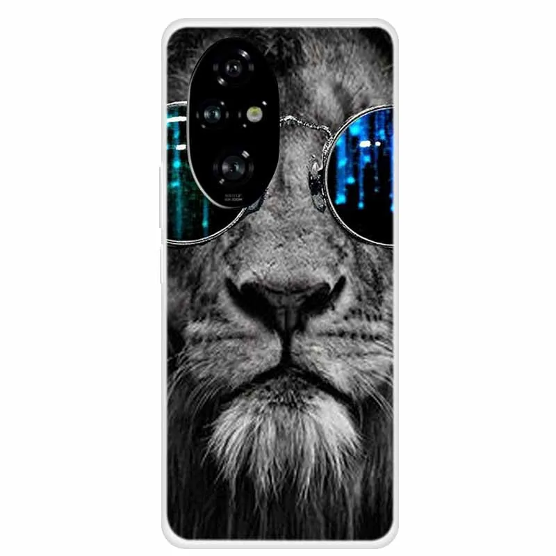 Clear Soft Silicone TPU Phone Back Cover with Animal Pattern Design